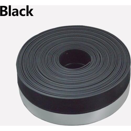 Black 3M Length Window Door Bottom Self Adhesive Silicone Rubber Seal Soundproofing Strip Door Draught Dust Sealing Bar Tape