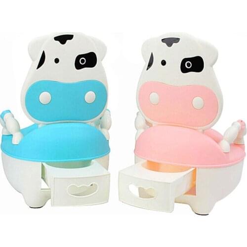 Children Baby Potty Training Cows Boy Girl Portable Potty Toilet infant Potty Infants Toilet Child Pot with FREE brush
