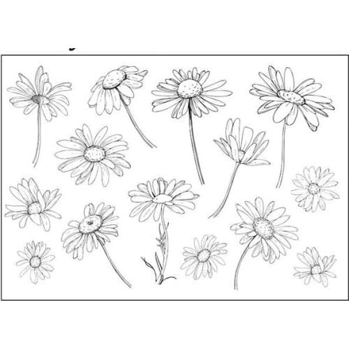 Daisy Transparent Clear Silicone Stamp/Seal for DIY scrapbooking/photo album Decorative clear stamp sheets B0226