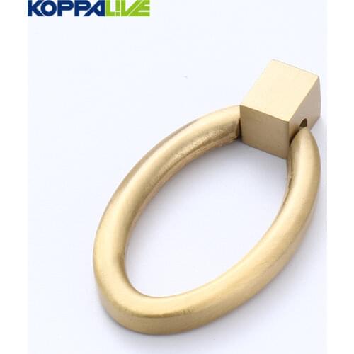 Simple Design Modern Single Hole Ring Brass Hardware Furniture Drawer Cabinet Door Knocker Pulls Handles