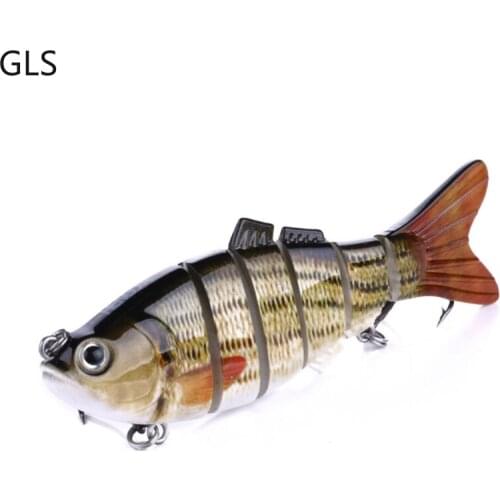 GLS 1Pcs Winter Artificial Perch Fishing Lure Bionic wobbler 18G/10CM Rotating Trolling Multi-section Lure 2021