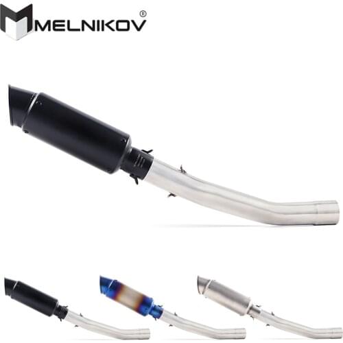 Motorcycle Exhaust Middle Link Pipe Muffler Slip On For Kawasaki ZX-6R ZX6R ZX 6R Ninja 636 ZX636 ZX600 2006-2019 Exhaust