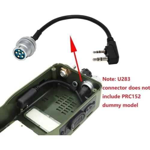 Harris dummy case AN/PRC 152 /PRC 148 walkie talkie 6 pin plug turn to Kenwood adapter U-283/U walkie talkie DIY connector