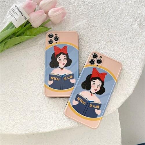 INS Comic Girl Foundation Mirror Money Tree Princess Phone Case for iPhone12 11ProMaxXRSE2 Xs7/8Plus Creative Silicone cover