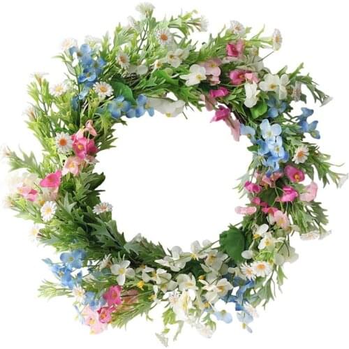 Artificial Forsythia Wreath Primrose Wreath for Home Office Garden Party Wedding Arch Front Door Wall Window Decor