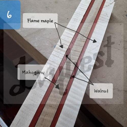 Lvybest Customized electric guitar,flame neck thru body,bird eye fingerboard,flame maple board top,CNC board top shape,highlevel