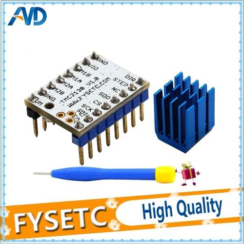 1pc Stepper Motor Driver Module TMC2130 Stepper Motor Driver Module With Heat Sink 3D Printer Part Replacement TMC2100