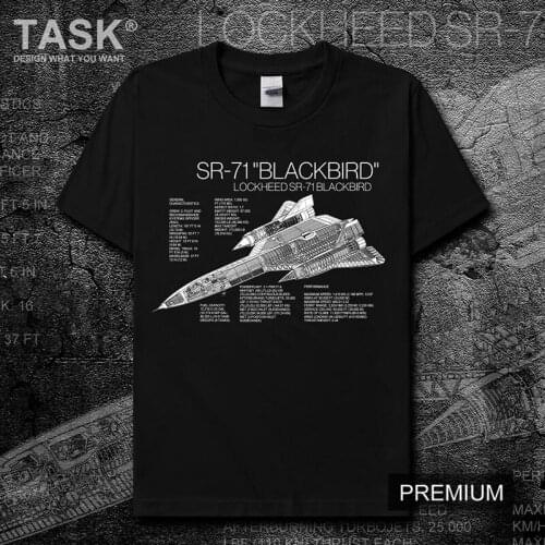 US-Air Force SR71 Blackbird Reconnaissance Plane Printed Mens T-Shirt Summer Cotton Short Sleeve O-Neck Unisex T Shirt New S-3XL