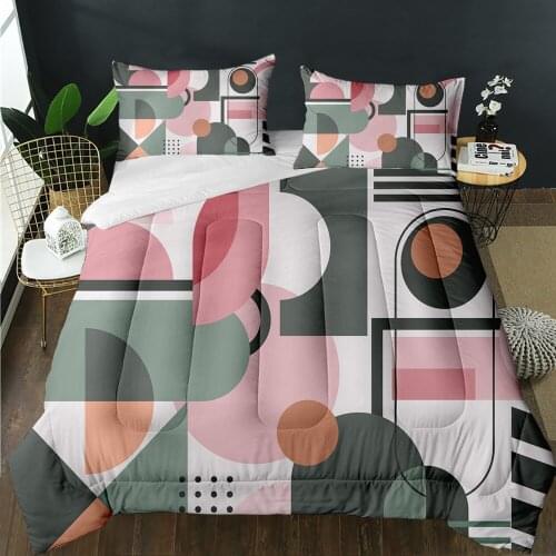 Customize 3D Print Geometric Patterns Quilt Super Comforter Soft Quilting Suitable For Girls Adult Home Bedroom Decoration