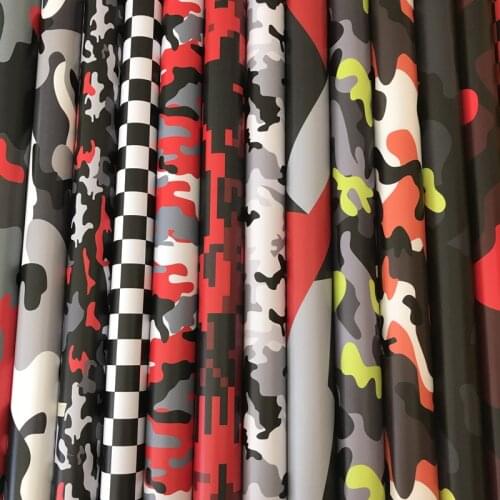 ORINO Premium Camo Vinyl Car Wrap Black White Blue Red Green Camouflage Film Sticker For Car Scooter Motorcycle Decoration
