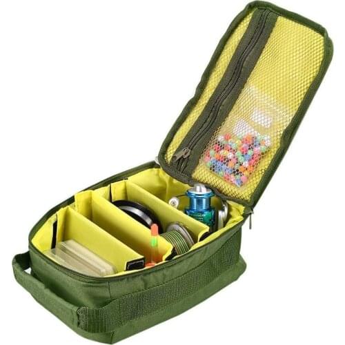 Outdoor Fishing gear accessories storage Reel Bag Line Lure Gear Carry Package Tackle Tool Handbag 3-Layers Fish Line Package