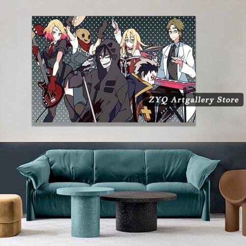 Angels of Death Anime Poster Art Decoration Gifts Canvas Home Decor Pictures Wall Art Bedroom Living Room Prints Painting