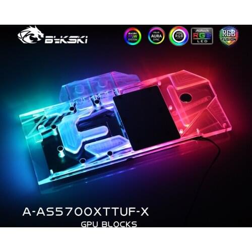Bykski PC water cooling GPU cooler video card Graphics card Radiator for ASUS TUF3 RX5700XT O8G GAMING A-AS5700XTTUF-X