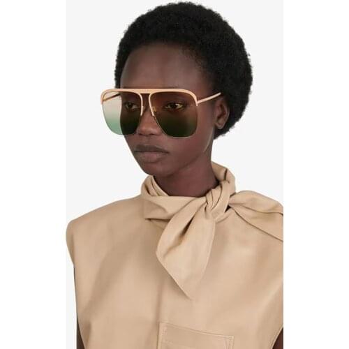 Classic Oversize semi-rimless Sunglasses Men Luxury Brand Design Women Sun Glasses retro Oculos de sol Male UV400 Mirror Eyewear