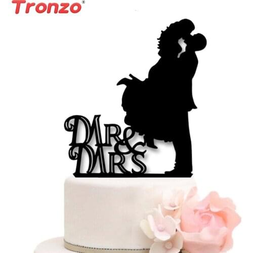 Tronzo 1pcs MR MRS Cake Topper Wedding Engagement Bride Groom Decorations Cake Acrylic Topper For Anniversary Party Supplies