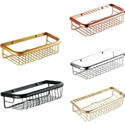 Solid Copper 30cm Bathroom Shower Shelf Caddy Basket Bath Holder Durable