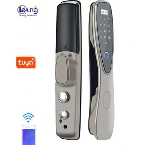 Factory Price Tuya WIFI APP Smart Automatic Remote Control Fingerprint Passcode Key Card Door Lock