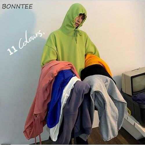 With Hat Hoodies Women Solid Pocket Loose Leisure All-match Plus Size S-4XL Fashion New Elegant Simple Cozy Female Korean Style