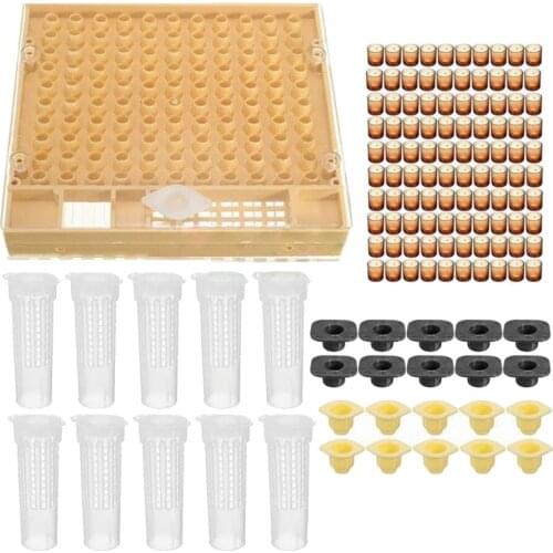 131 PCS Practical Beekeeping Rearing Cup Kit Queen Bee Cages Beekeeper Equipment Tools New