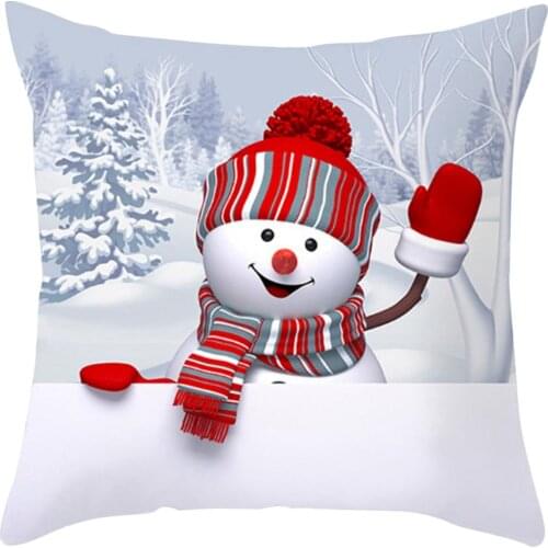 45cm x 45cm Christmas Sofa Pillow Case 3D Cute Snowman Cushion Cover Xmas Decor Fast Delivery Support Dropshipping