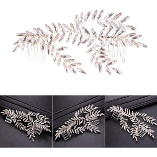Заколка для волос Hair Accessorie Bridal Accessories Rhinestone Hair Combs Weaving Wedding White Crystal Wedding Birthday Travel