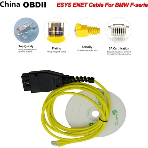 For BMW F-serie ESYS ENET Cable Refresh Hidden Data E-SYS ICOM Coding ECU Programmer Car Diagnostic Auto Tool OBD OBD2 Scanner