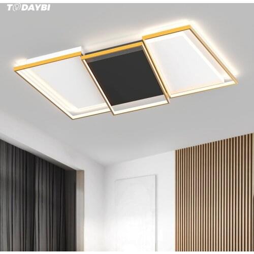 Modern LED Ceiling Lights For living Room Bedroom Study Room Ceiling Lamp Remote Control Smart Lighting Fixtures Gray/Blue/Gold