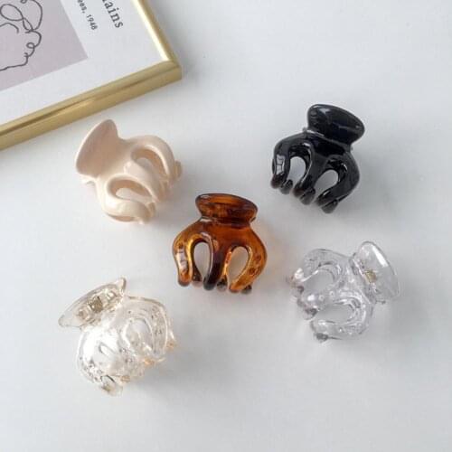 Exquisite Korean Women Small Hair Claws Grasping Clip Hair Clip Acrylic Black Brown French Hair Clip Shark Clip Hair Clip