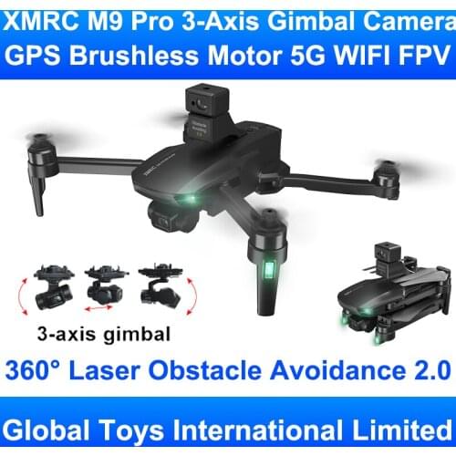 XMRC M9 Pro With 360° Laser Obstacle Avoidance 3-Axis Gimbal EIS Professional 6K Camera GPS 5G WIFI FPV RC Drone Quadcopter Toys