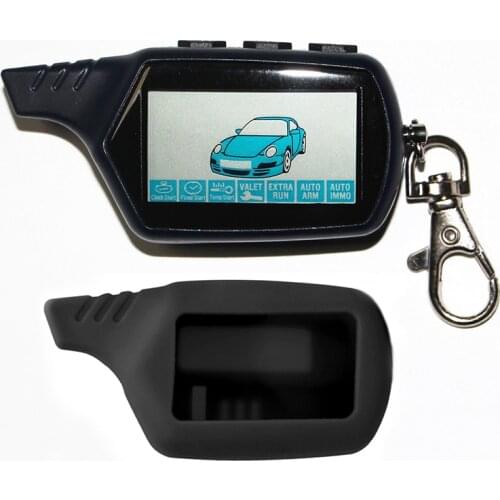 Keychain Key Fob Chain LCD Remote Controller For Jaguar EZ-ONE alarm panel Two Way Car Alarm Systems
