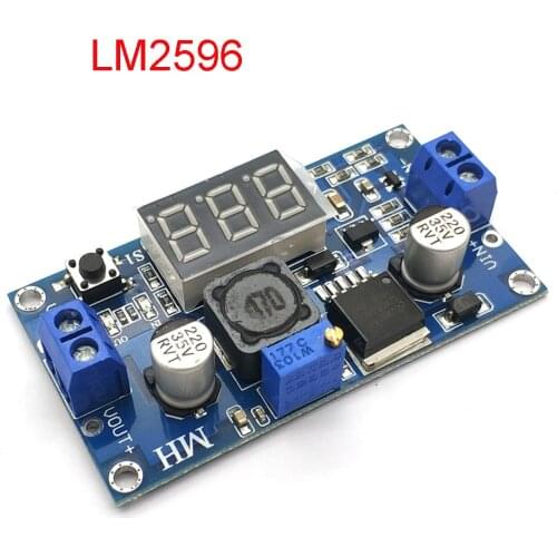 LM2596 DC-DC Buck Step Down Module 4.0~40V To 1.25-37V Adjustable Voltage Regulator With LED Voltmeter DC-DC 2A Short Circuit