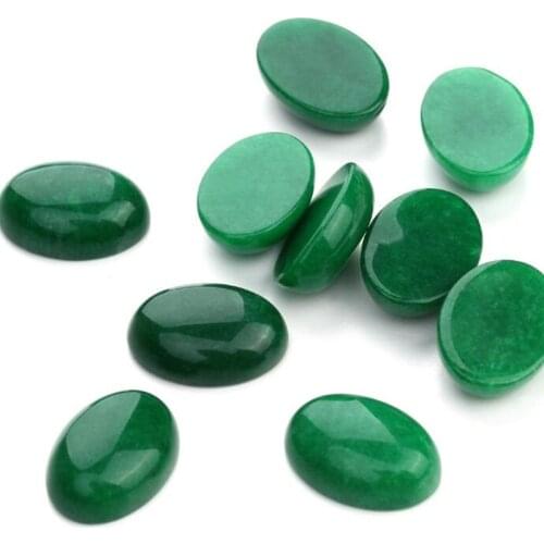 Fashion Peack Green DIY Oval Shape Stone Accessory Fit For Ring Holder 5 pieces y15761