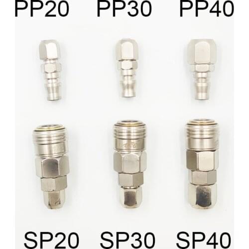 Pneumatic Fitting C Type Self-locking Quick Coupling Connector Coupler For Air Compressor SP PP 20 30 40