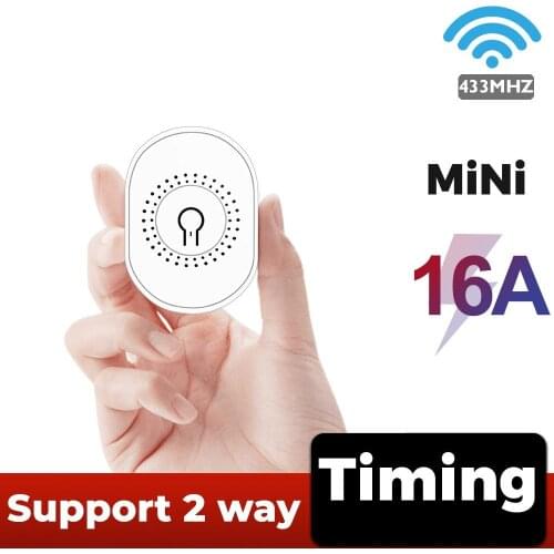 Smart Home 16A Mini 433MHZ Two Way on-off Light Wifi Switch AC 85-250V Wireless Long Distance Control Timer Braker