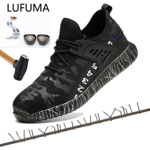 Dropshipping Work Safety Shoes Puncture Proof Steel Toe Safety Boot Soft Light Work Indestructible Shoes For Men Women Zapatos