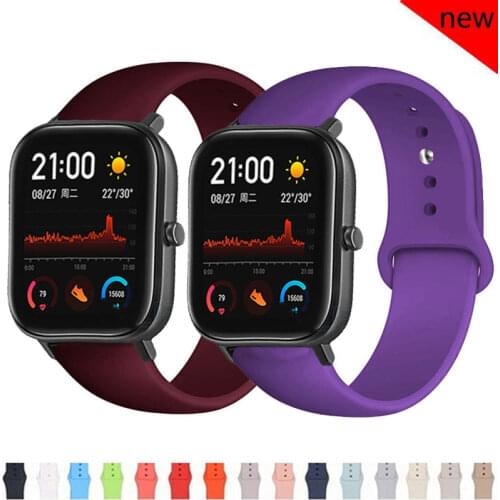 Strap For Huami Amazfit gts 2 Mini gts2 gtr 47mm 42mm replacement SmartWatch Bracelet 22/20mm watch Strap correa Amazfit Bip