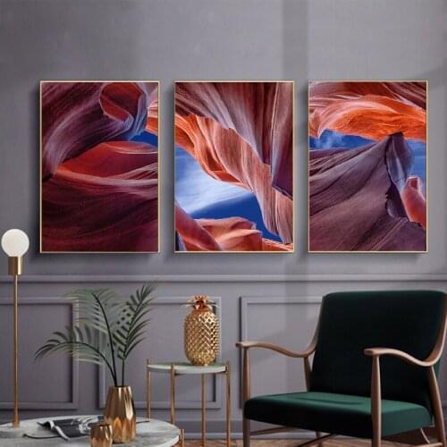 Modern rock poster desert landscape oil painting print antelope trough Canyon art painting wall picture Bohemian decoration