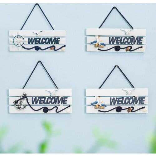 The Mediterranean Welcome Brand Ocean Decoration Helmsman Anchor Listing Wooden Welcome Brand Photo Wall Listing
