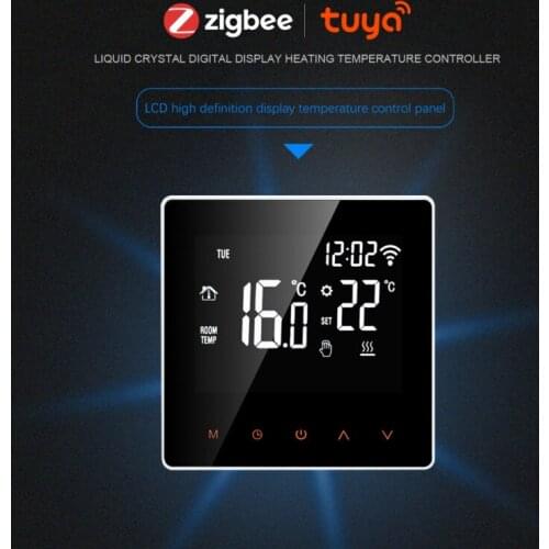 ZigBee Thermostat Temperature Controller For Electric Floor Heating Water/Gas Boiler Voice Work For Google Home Tuya Smart