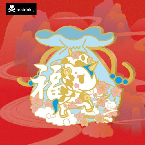 Tokidoki Genuine 12 Symbolic Animals Series Unicorno Metal Badge Blind Box Cute Action Figure Girl Birthday Gifts