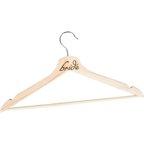 Wedding Dress Hanger Wooden Bridal Clothes Hangers for Brides and Grooms