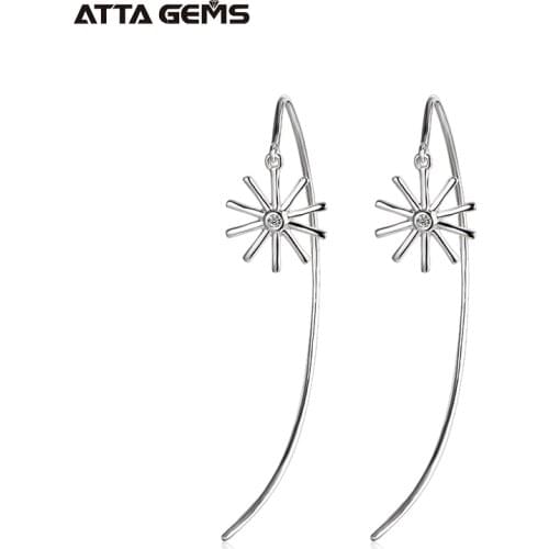 925 Sterling Silver Moissanite Earrings D Color VVS1 Moissanite Diamond Earrings For Women Wedding With GRA Certificate