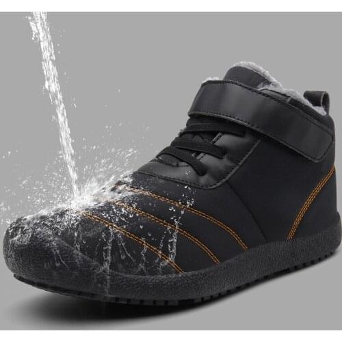 Winter Men Boots Vogue Waterproof Plus Velvet Snow Boots Warm Non-slip Winter Couple Driving Boots Plus Size Nice