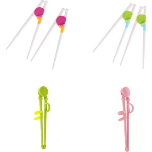 1 Pair Hot Sale Multi Color Cute Learning Training Chopsticks For Kids Children Chinese Chopstick Learner Gifts