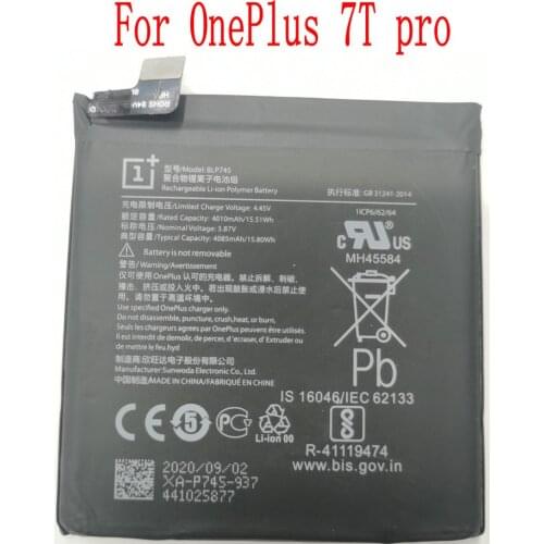 100% Brand new High Quality 4010mAh/4085mAh BLP745 Battery For OnePlus 7T pro Mobile Phone