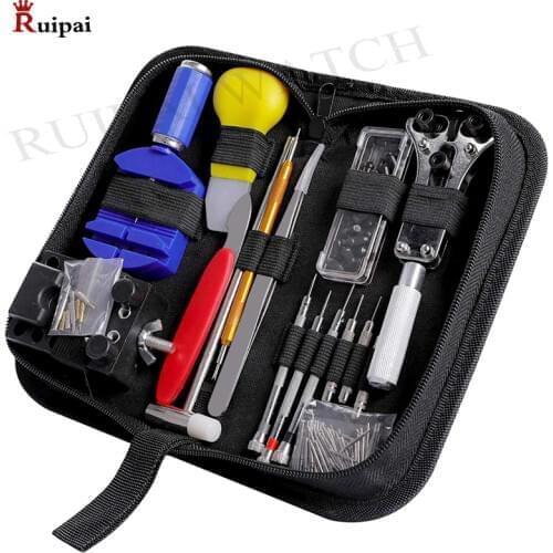 RUIPAI 147pcs Watch Repair tool Kit Watch Link Pin Remover Case Opener Spring Bar Remover Horlogemaker Gereedschap