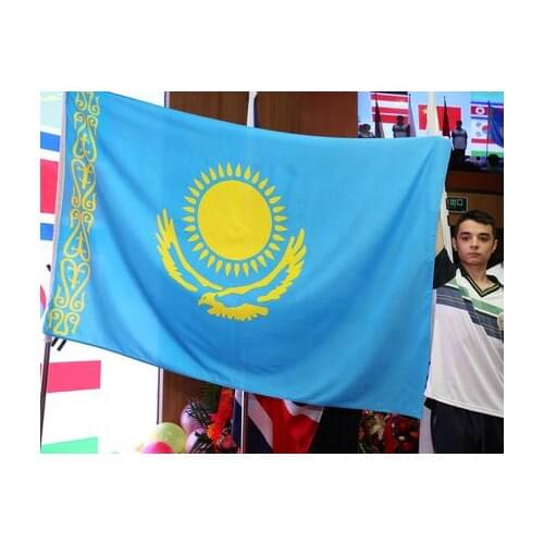 2018 High Quality 90 x 150cm Kazakhstan flag parade festival banner flag home decoration decoration office activities