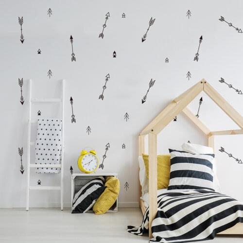 42pcs/set Cartoon Arrow Wall Stickers Children Room Decoration Stickers Nursery Wall Decals Adhesive Removable Murals
