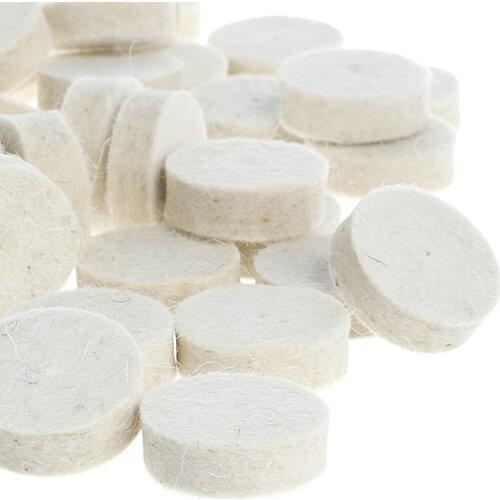 50Pcs 25mm Wool Felt Polishing Buffing Wheel Grinding Pad + 4Pcs 3.15 mm Shanks 13mm