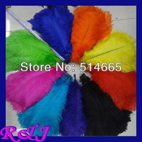 EMS Free shipping Cheap ostrich feather 200pcs 14-16 inches 35-40cm mix 4 color Ostrich drab feather